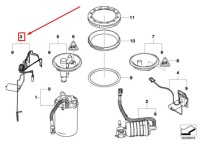 Датчик рівня пального bmw x3 e83 16147186457 7186457 оригінальний Недорого, фото thumb
