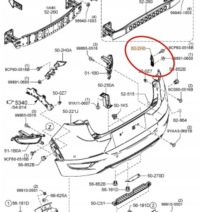 фото thumb №13, Mazda cx-3 dk 2014-2021 напрямна бампера правий задня d10j оригінал