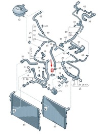 фото thumb №1, Audi q3 8u двигун радіатор охолоджуюча рідина шланг кронштейн 5q0121093cm original