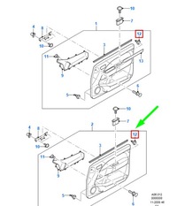 фото thumb №1, Ford ranger mk2 передня частина door trim панель retainer 3420544 original
