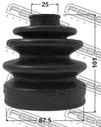 фото thumb №11, Защита шарнир наружного hyundai sonata 02 2002- gen febest