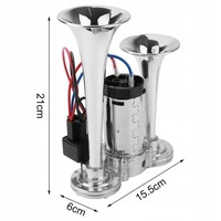 фото thumb №9, Сигнал клаксон сигнал хром компрессор громкий 12v клаксон do traktora 600db