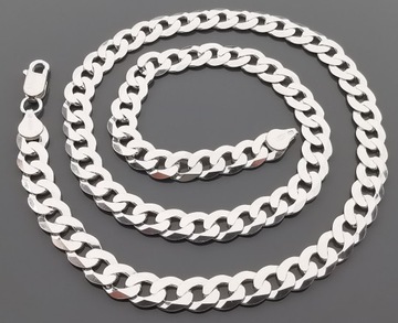 Srebrny łańcuszek PANCERKA szer. 7.6 mm 50 cm 31 g