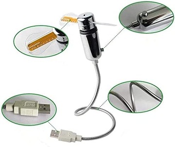 USB-вентилятор со светодиодными часами и ТЕМПЕРАТУРОЙ