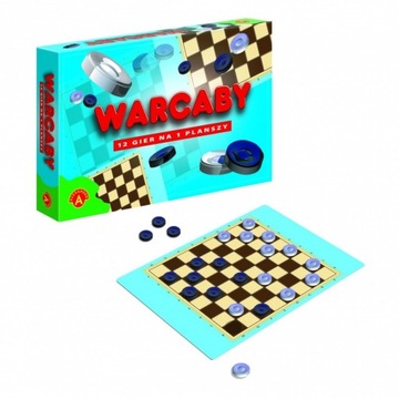 Семейно-социальная игра ШАШКИ 12 ИГРОВ НА ДОСКЕ