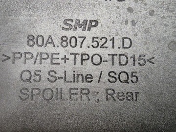 фото thumb №16, Audi q5 ii 80a s-line дифузор спойлер накладка бампера зад оригінальний номер 80a807521d