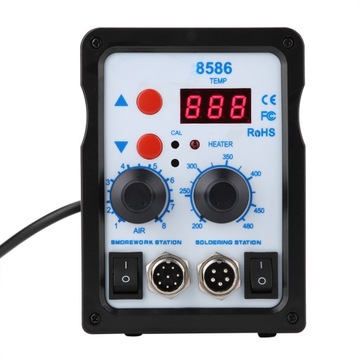 8586 Ремонтная станция SMD 2 в 1 с термофеном и