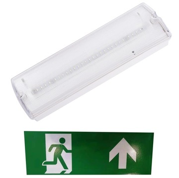 Lampa awaryjna EXIT S LED 3W oprawa 3h atest CNBOP w górę 4szt