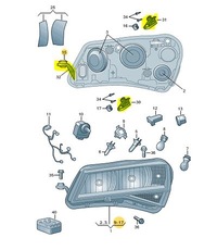 фото thumb №15, Набор ремонтный лампы передней фара ушки skoda superb ii 08-13 левый