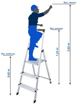 Лестница KRAUSE SOLID 1x3 ступени 126214 2,65 м