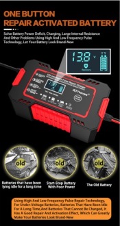 фото thumb №9, Зарядний пристрій акумуляторів автомобільних 12v 6a ремонт імпульсів дисплей lcd інтелектуальний швидкі заряджання agm