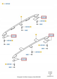 фото thumb №7, Підкладка pod рейлінг права ford focus 98-05 / 1085546 / 98abn55123a