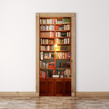 3D Дверь Стена Стикер Наклейка DIY Окна Искусства Декоративная Роспись Плакат Книжная Полка