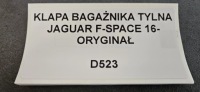 фото thumb №4, Кришка багажника багажника задня jaguar f-pace 16- оригінал
