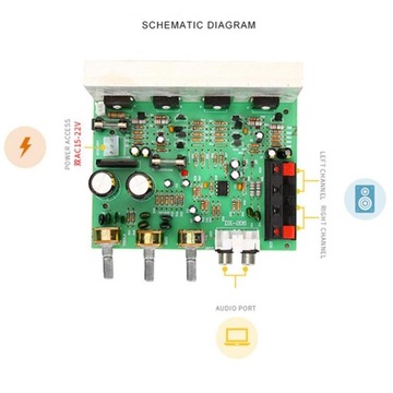 1x DX-206 2.0 усилитель стереодинамика