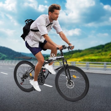 SKŁADANY ROWER GÓRSKI 26-CALOWY, 21-BIEGOWY