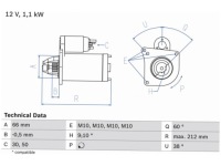 Стартер renault espace 3 2.0 sport spider 2.0 kangoo 1 1.4 Ціна, фото thumb