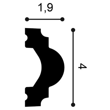 PX120 LISTWA ŚCIENNA H-4.0cm NAŚCIENNA