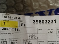 фото thumb №8, Volvo xc60 i do 2017 молдинг вертикальная стекло лобовое левая 39803231