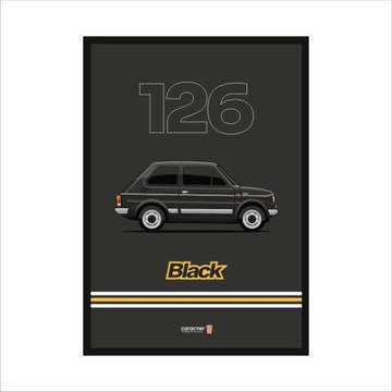 Настенная роспись Fiat 126p ЧЕРНЫЙ четверняк
