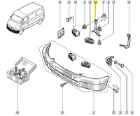 фото thumb №9, Кронштейн, кронштейн бампера перед renault master ii оригинальный номер 8200027119