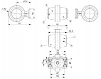 Лампа габаритная габаритный фонарь малый old school led тонированная graphite dark 12v 24v Оригинал, фото thumb