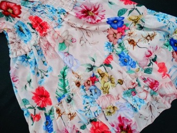 Итальянский BOHO романтический шифон с пудровыми цветами