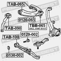 фото thumb №10, Febest tab-065 подшипниковый узел, рычаг