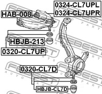 фото thumb №10, Защита шкворень рычага переднего honda acura hbjb-cl7d