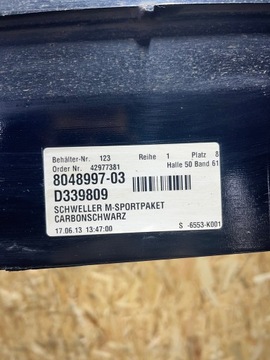 фото thumb №9, Накладка планка порогова bmw f10 f11 m набір carbosnchwarz 416 ліва