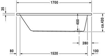Duravit D-Code Wanna prostokątna 170x75 cm biała