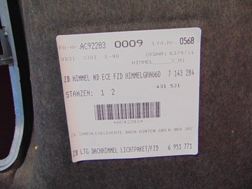 фото thumb №12, Bmw e90 sedan потолок потолок 7143284