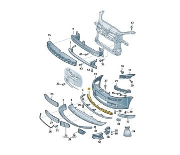 фото thumb №14, Ковзун кріплення бампера перед vw golf v 1k0805083