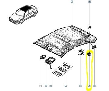 фото thumb №8, Заглушка стеля renault megane i оригінальний номер 7700420800