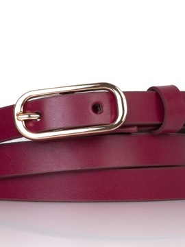 Узкий кожаный ремень BISHOP GOLD BUCKLE для платья