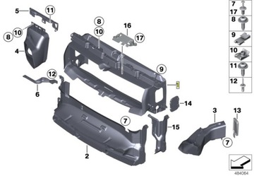 фото thumb №9, Направляющая воздуха радиатор воды bmw f20 f21