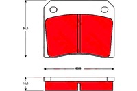 фото thumb №1, Trw тормозные колодки тормозные jaguar задняя xj xjs xjsc 75-96