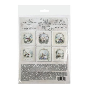 Zestaw papierów ryżowych - ITD - RSM160 zajączki wielkanocne