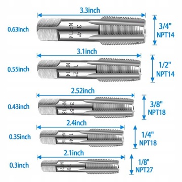 НАРЕЗКА ИЗ СТАЛИ ВЫСОКОЙ ТВЕРДОСТИ NPT 1/8