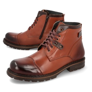 BUTY ZIMOWE PÓŁBUTY MĘSKIE SKÓRA OCIEPLANE TRZEWIKI GEPARD 210 BRL R 44