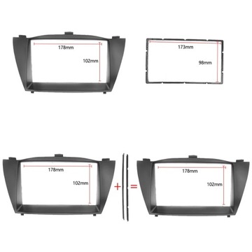 Для HYUNDAI TUCSON IX35 2010 Стерео GPS DVD-плеер Установочная панель с