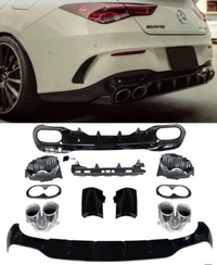 фото thumb №1, Дифузор mercedes c118 наконечники хром look amg