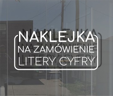 Naklejka na zamówienie reklamowa na auto szybę NAPIS NA ZAMÓWIENIE *9cm