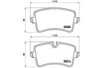 фото thumb №2, Brembo тормозные колодки тормоз. audi a6 11- зад