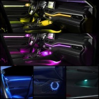 Световод  led к автомобиля elwire освещение rgb амбие́нтное app bluetooth 7m Доставка, фото thumb