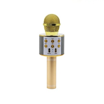 Outlet - Mikrofon karaoke z głośnikiem bluetooth Manta MIC10-G Złoty