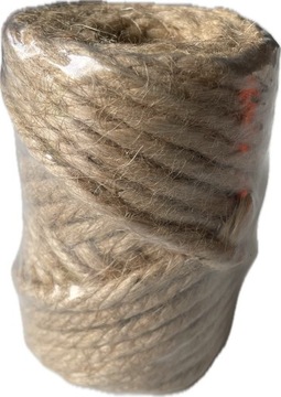 SZNUREK JUTOWY JUTA 74/4 kolor naturalny brązowy gruby 200g 19m
