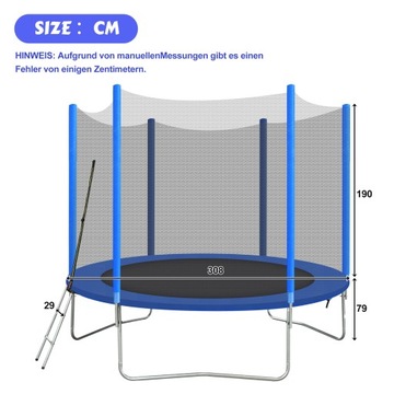 Батут с сеткой Hyper Motion 305 см FT 10 (304-312 см)