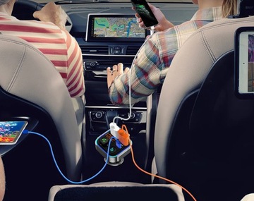 АВТОМОБИЛЬНЫЙ ПЕРЕДАТЧИК BLUETOOTH 5.0 БЫСТРОЕ ЗАРЯДНОЕ УСТРОЙСТВО PD 20 Вт 3xUSB QC 3.0