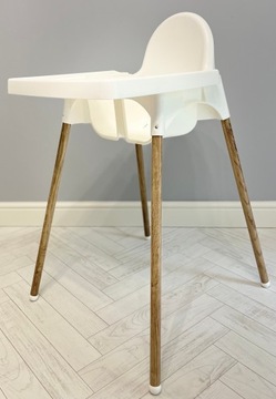 Стульчик IKEA ANTILOP дуб Сонома + ПОДНОС